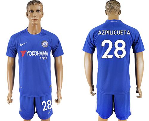 Chelsea #28 Azpilicueta Home Soccer Club Jersey - Click Image to Close